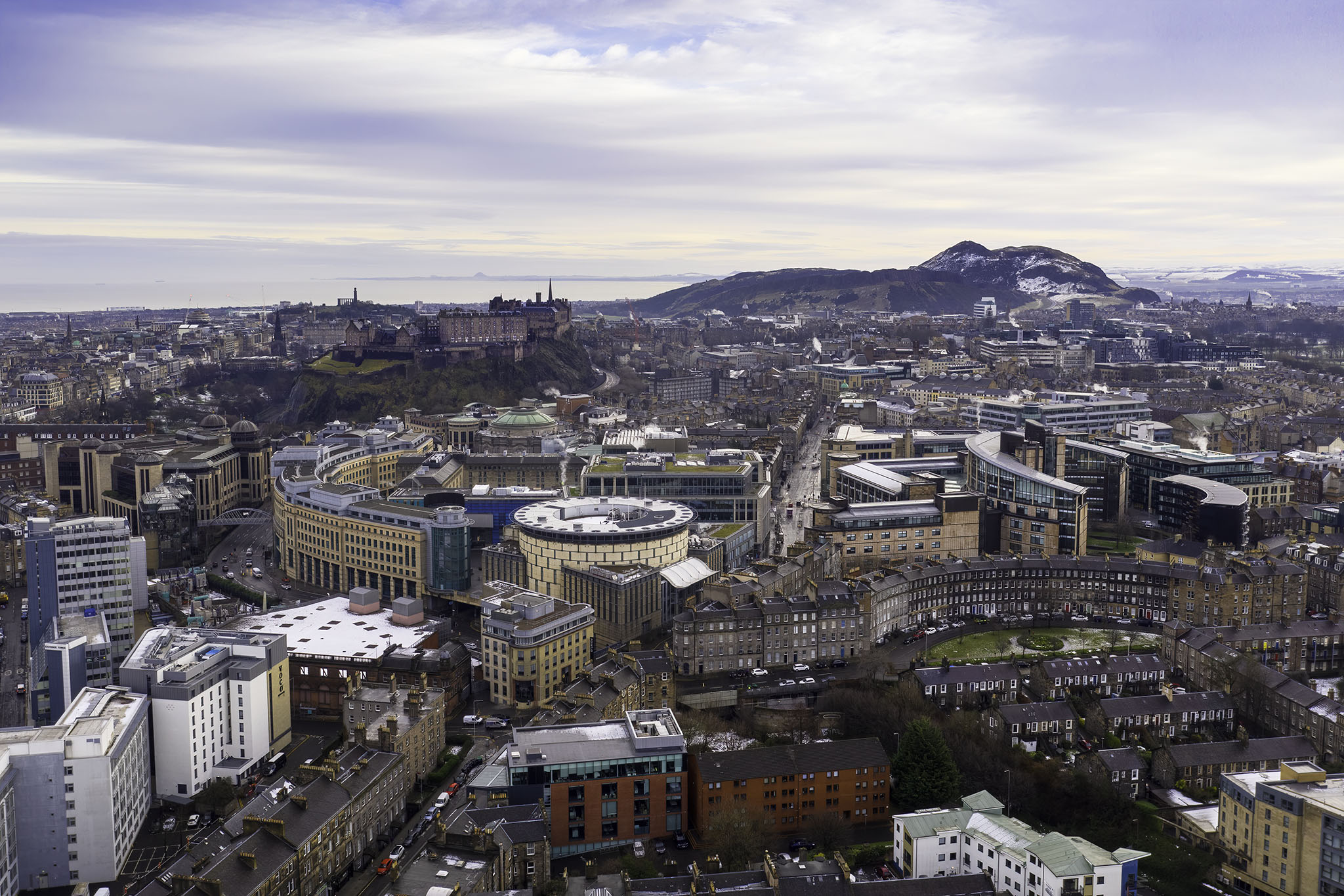 drone image Edinburgh
